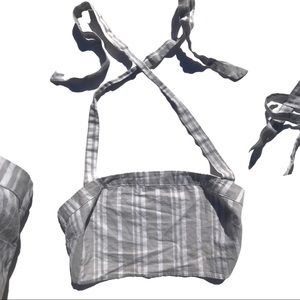 Tobi Striped Halter Tube Top - Size (XS)